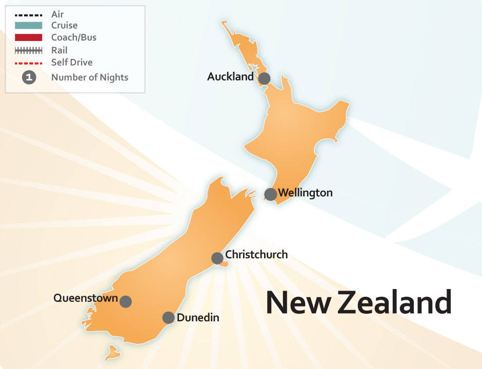 New Zealand International Airport Map 