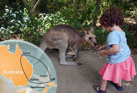 Australia and New Zealand Family Vacations Kids fly 1/2 Price
